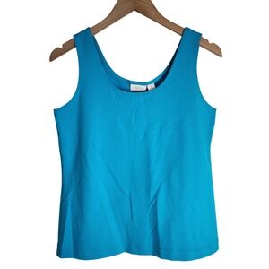 Chico's Tank Women's 1 Medium Sleeveless‎ Office Casual Blue